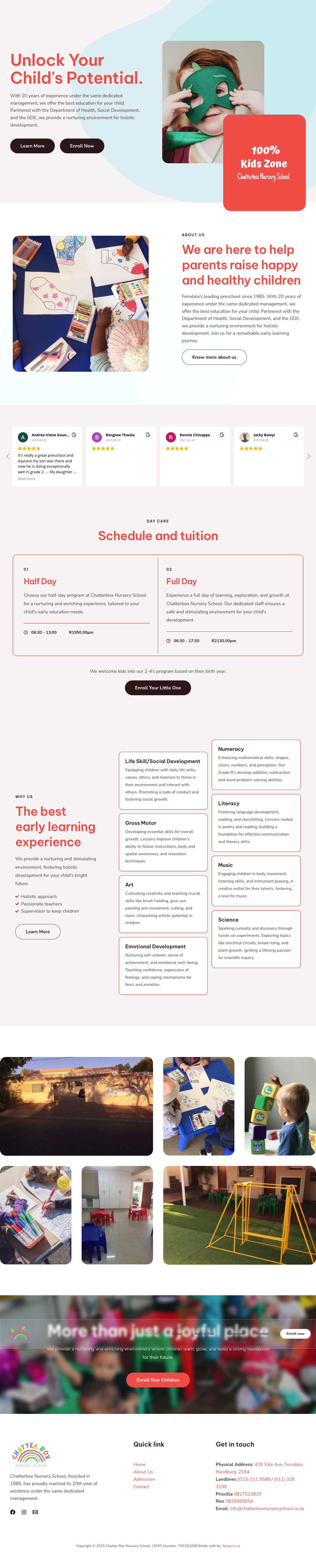chatterboxnurseryschool.co.za website screenshot