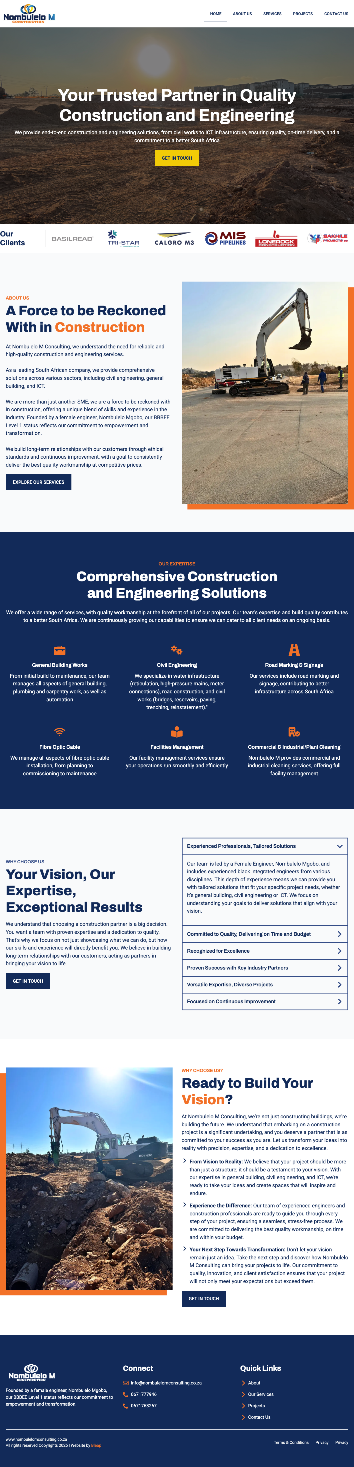 nombulelomconsulting.co.za website screenshot